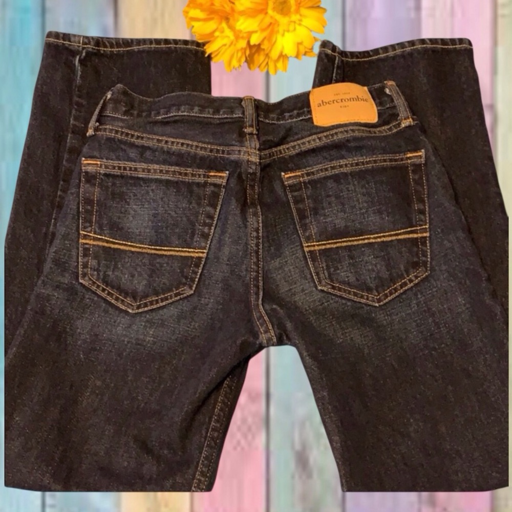 Abercrombie Kids Classic Straight Leg Blue Jeans